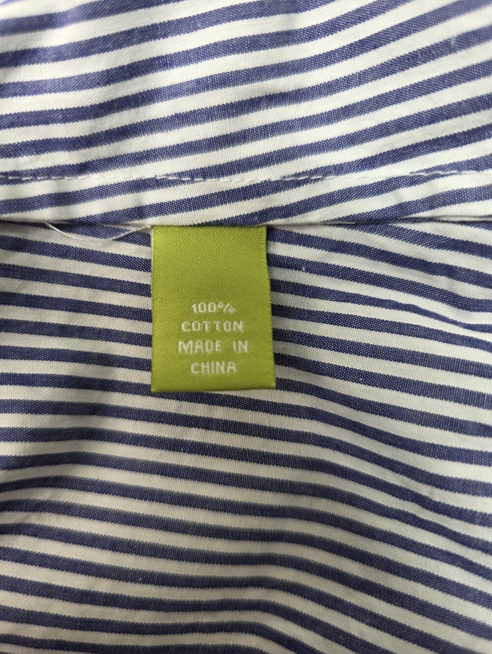 Elizabeth McKay Grace Pincord Blue and White Striped Midi Shirtdress 100% Cotton - Picture 7 of 9